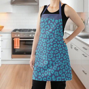 Leopard Pattern-Blue- Schürze