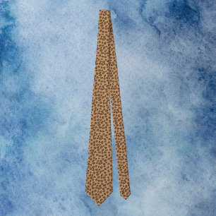 Leopard Pattern Brown Krawatte