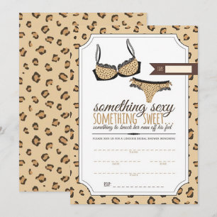 Leopard Pattern Lingerie Brautparty Einladung