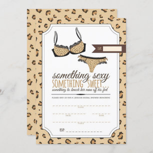 Leopard Pattern Lingerie Brautparty Einladung