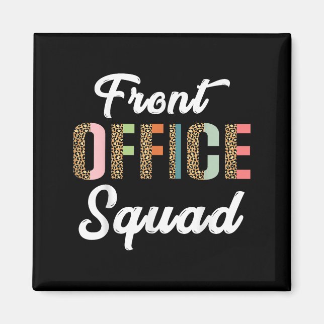 Leopard Pattern School Secretary Admin Front Offic Magnet (Vorne)