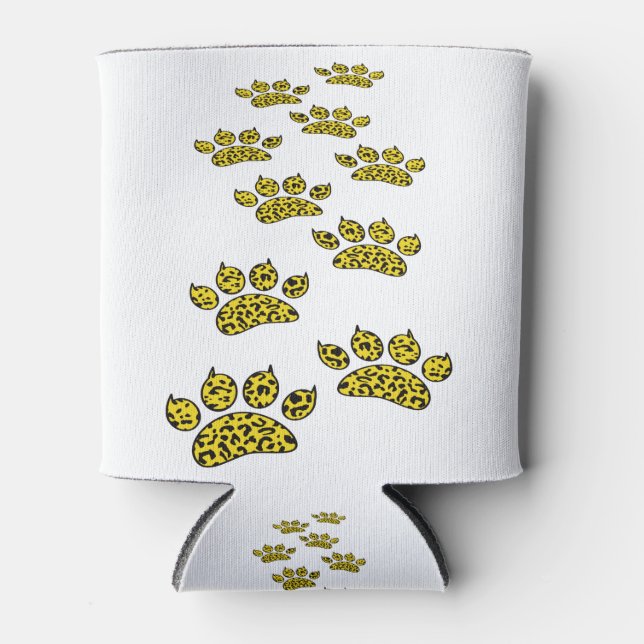 Leopard Paw Print Dosenkühler (Vorderseite)