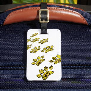 Leopard Paw Print Luggage Tag Gepäckanhänger