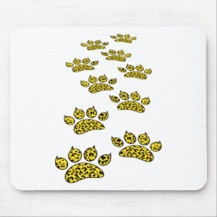 Leopard Paw Print Mousepad