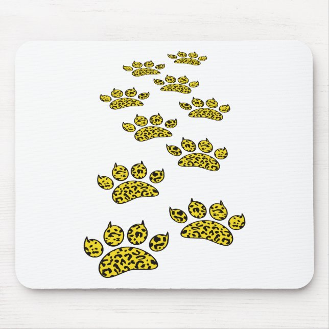 Leopard Paw Print Mousepad (Vorne)