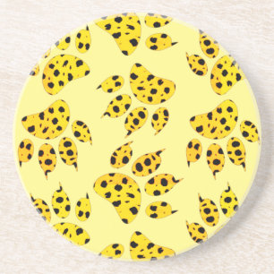 Leopard Paw Print Pattern Getränkeuntersetzer