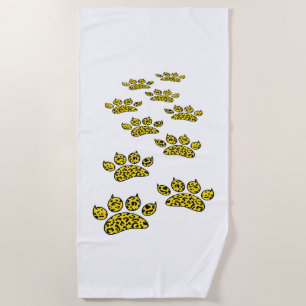 Leopard Paw Print Strandtuch