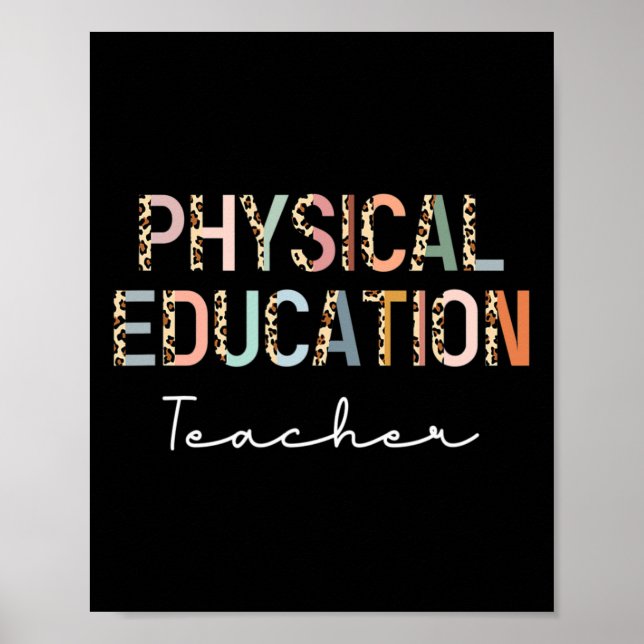 Leopard Pe Teacher Zurück zur Physikalischen Bildu Poster (Vorne)