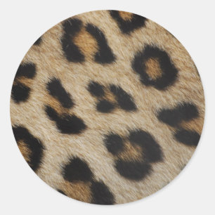 Leopard-Pelz-Beschaffenheits-Muster Runder Aufkleber