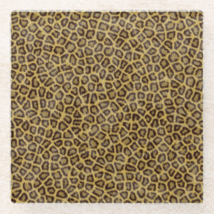 Leopard-Pelz Glasuntersetzer
