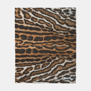 Leopard Pelz Hintergrund Vintage Textur Fleecedecke