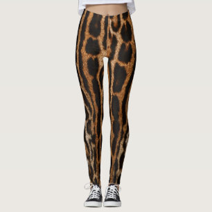 Leopard Pelz Hintergrund Vintage Textur Leggings
