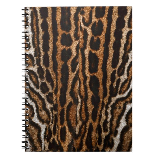 Leopard Pelz Hintergrund Vintage Textur Notizblock (Vorderseite)
