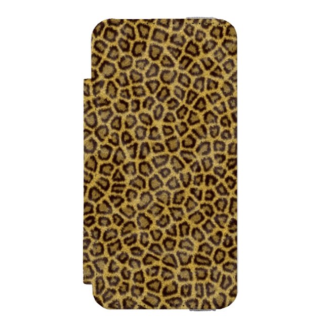 Leopard-Pelz Incipio iPhone Geldbeutel-Hülle (Folio Vorderseite)