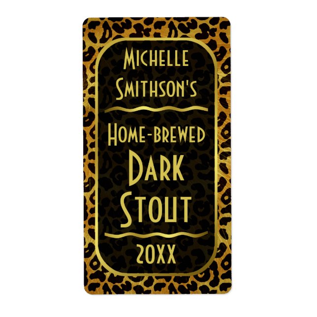 Leopard Pelz Print individuell anpassbare Bierbrau (Vorne)