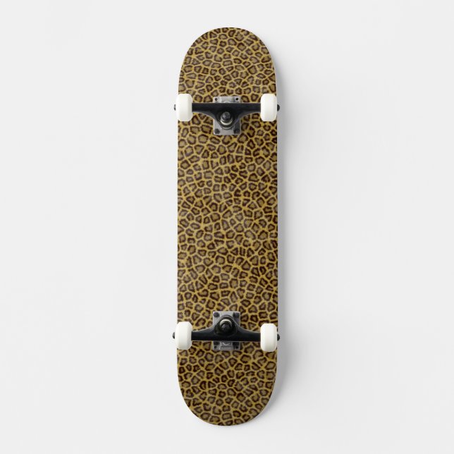 Leopard-Pelz Skateboard (Vorderseite)