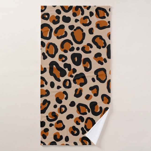 Leopard-Pelzmuster Badehandtuch (Badehandtuch)