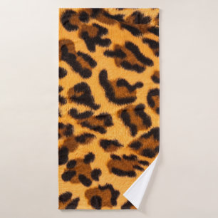 Leopard-Pelzmuster Badehandtuch