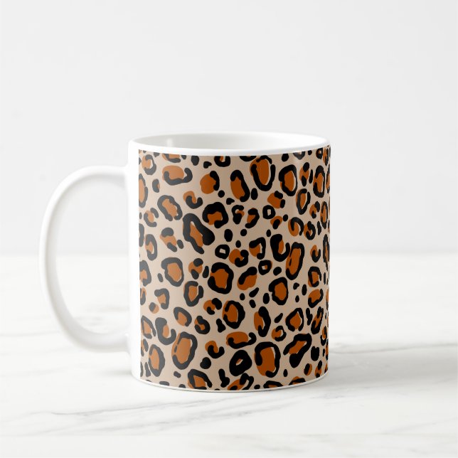 Leopard-Pelzmuster Kaffeetasse (Links)