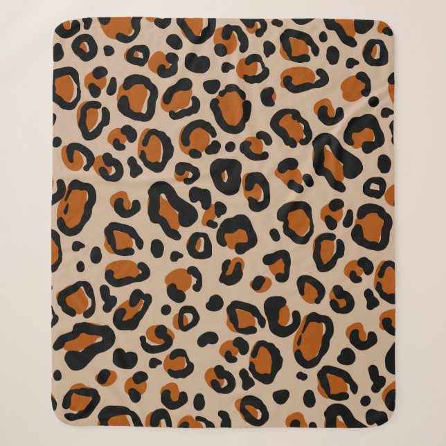 Leopard-Pelzmuster Sherpadecke (Vorderseite)