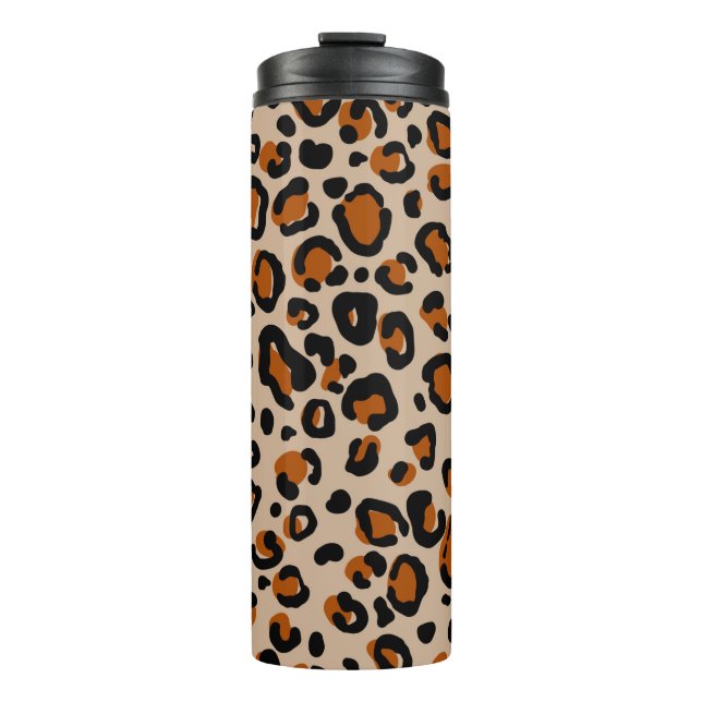 Leopard-Pelzmuster Thermosbecher (Vorderseite)