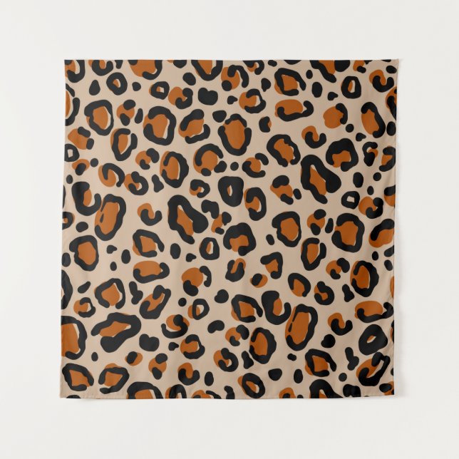 Leopard-Pelzmuster Wandteppich (Vorderseite)