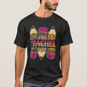 Leopard Pencil Tagesstätte Lehrer Rückkehr zur Sch T-Shirt