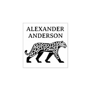 Leopard Personalisieren Gummistempel