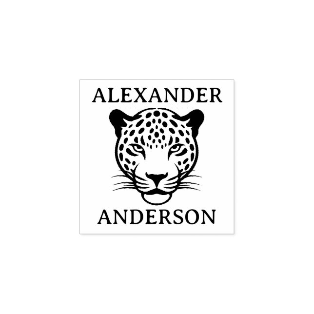 Leopard Personalisieren Gummistempel (Prägung)