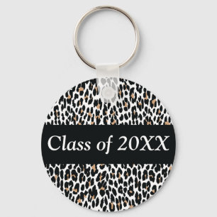 Leopard-personalisierte Klasse des Schlüsselanhänger