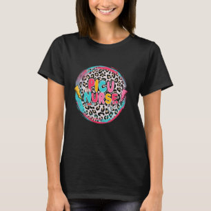 Leopard-Pflegekraft PICU-Krankenschwester Nursing T-Shirt
