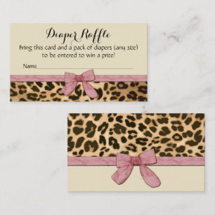 Leopard Pink Girl Duschkabine Windelwanne Windelwa Visitenkarte