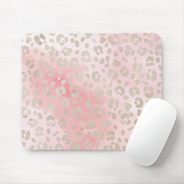 Leopard Pink Muster Mousepad (Mit Mouse)