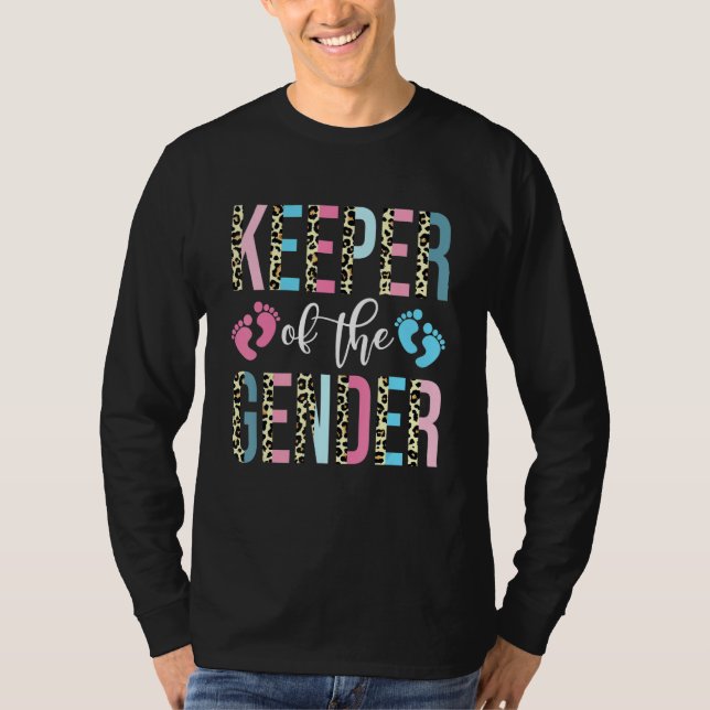 Leopard Pink Or Blue Cute Keeper Of Gender Design T-Shirt (Vorderseite)
