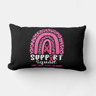 Leopard Pink Rainbow Support Squad Brustkrebs A Lendenkissen