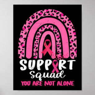 Leopard Pink Rainbow Support Squad Brustkrebs A Poster