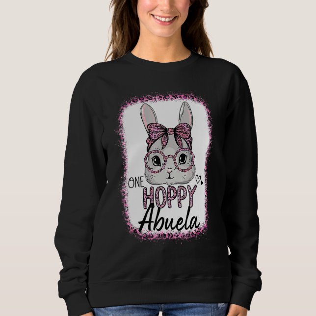Leopard Pink Sonnenbrille Bunny One Hoppy A Sweatshirt (Vorderseite)
