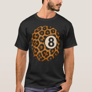 Leopard Pool Eight Ball Rustikal Western T-Shirt