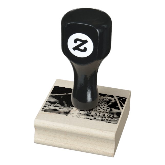 Leopard-Portrait Gummistempel (Stempel)