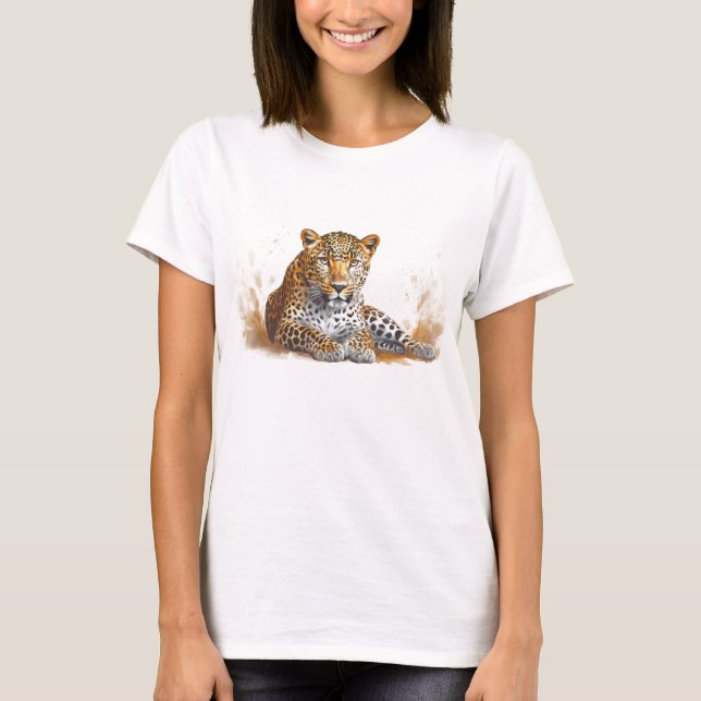 Leopard Portrait T-Shirt (Vorderseite)