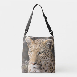 Leopard-Portrait Tragetaschen Mit Langen Trägern