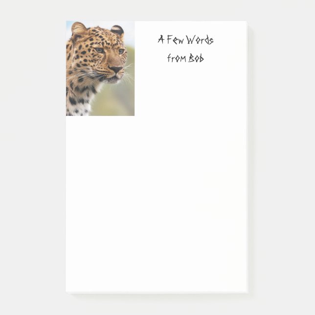 Leopard Post-it Klebezettel (Vorderseite)