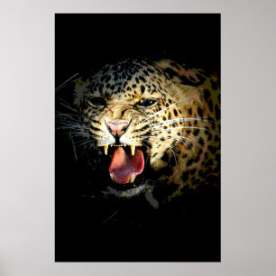 Leopard Poster Print - Motivierend Bild der Wildni