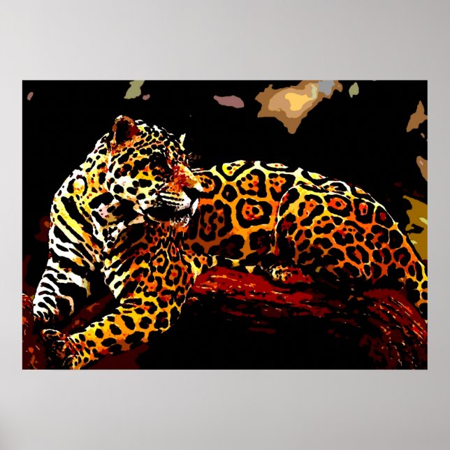 Leopard Poster Print - Pop Art Wild Animal Poster (Vorne)