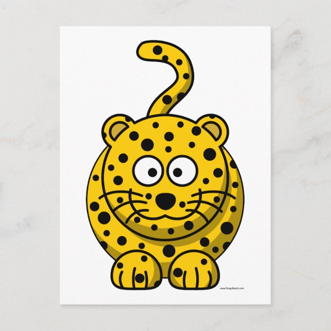 Leopard Postkarte (Vorderseite)