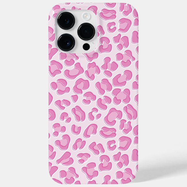 Leopard Preppy Pink Line Case-Mate iPhone Hülle (Rückseite)