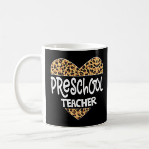 Leopard Preschool Teacher Back School Daycare Appl Kaffeetasse