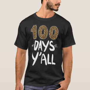 Leopard Print 100 Tage pro Schultag 100 Tage T-Shirt
