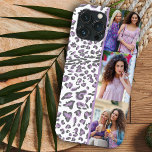 Leopard Print 3 Vertikales Foto Lilac Case-Mate iPhone Hülle<br><div class="desc">Leopard Drucktelefon Gehäuse personalisiert mit 3 Ihrer Fotos. Die Fotovorlage ist Set bis zur Darstellung Ihrer Bilder im vertikalen Porträtformat. Entworfen für das iPhone 13 Pro Max, aber wird viele andere Modelle passen. Wenn Sie einen anderen Karo wählen, sieht das Design immer noch gut in der Vorschau und tweaken, wenn...</div>