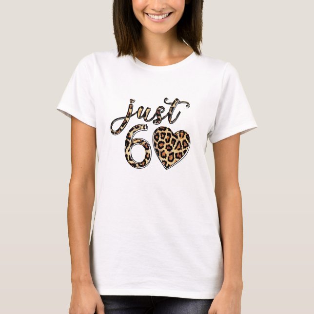 Leopard Print 60. Geburtstag T-Shirt (Vorderseite)
